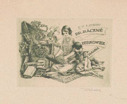 Ex libris van Hanna Ráczné Zerkowitz