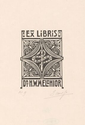 Ex libris van Hendrik Willem Melchior