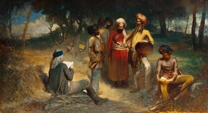 Examining the Spy. Motif from the Indian Mutiny