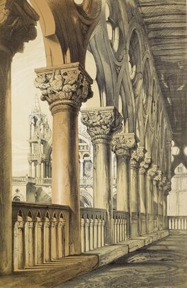 Examples of Architecture of Venice – The Ducal Palace, Renaissance Capitals of the Loggia