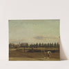 Excavating the Regent&#039;s Canal, with a View of Marylebone Chapel by John Seguier