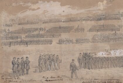 Execution of five deserters in the 5th Corps