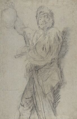 Executioner Holding Up a Severed Head