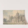 Exeter Cathedral and neighboring buildings by Edward Dayes