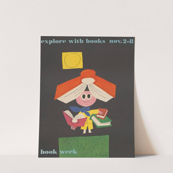 Explore with books, Nov. 2-8. Book week (1950) by Paul Rand