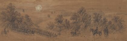 Explosion of a rebel limber at the battle near Middleburg June 21st