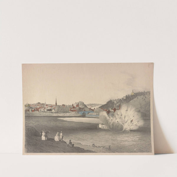 Explosion of the Alfred Thomas at Easton Pa. March 6th 1860 (1860) by James Fuller Queen