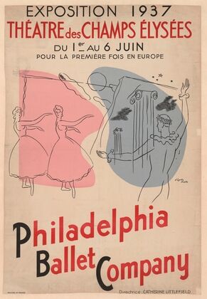 Exposition 1937. Théâtre des Champs-Élysées, du 1er au 6 juin, pour la première fois en Europe – Philadelphia Ballet Company (1937) — size preview