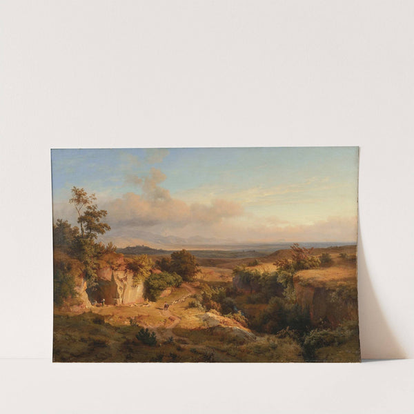 Extensive landscape in the Roman Campagna by Louis Gurlitt