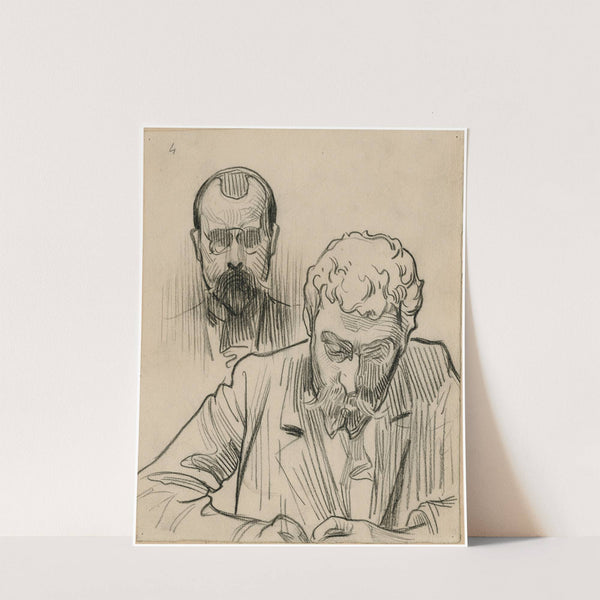 F. Oldewelt, schilder en onbekende man by Nicolaas van der Waay