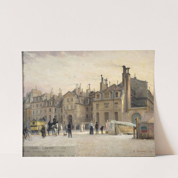 Façade de la prison Saint-Lazare, rue du faubourg Saint-Denis. by Paul Schaan