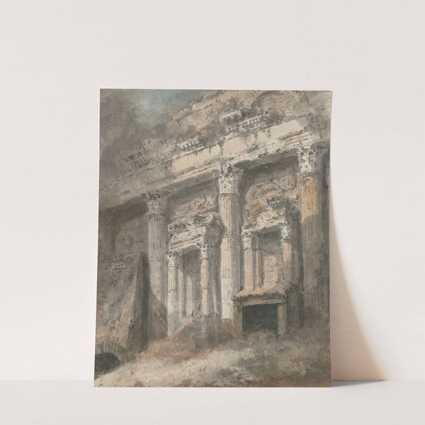 Facade of Ruined Roman Temple, with Columns and Doorway (after 1771) by Heneage Finch, 4th Earl of Aylesford