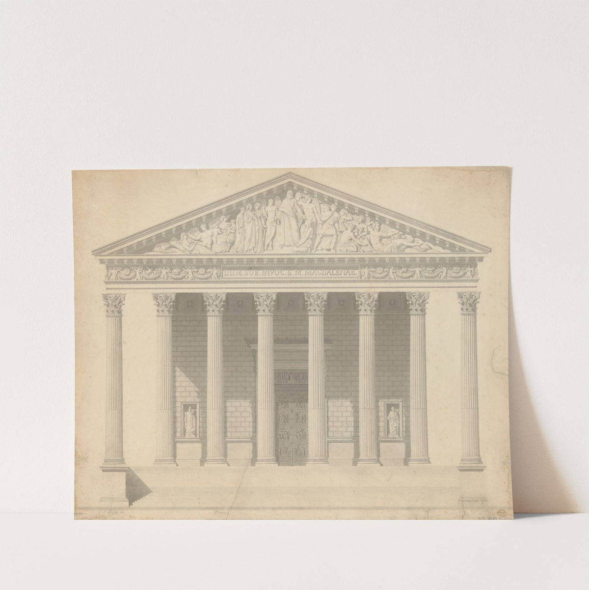 Façade of the Madeleine, Paris by Jean-Arnould Léveil