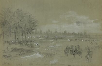 Fair Oaks, scene of the battle (drawn a day or two before the Confederate assault)
