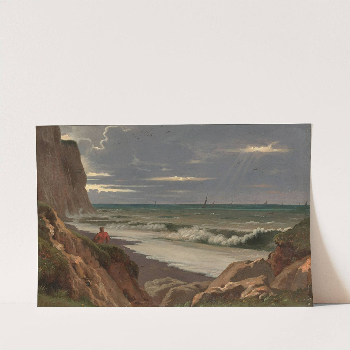 Falaise en bord de mer en Normandie by Jean-Paul Flandrin