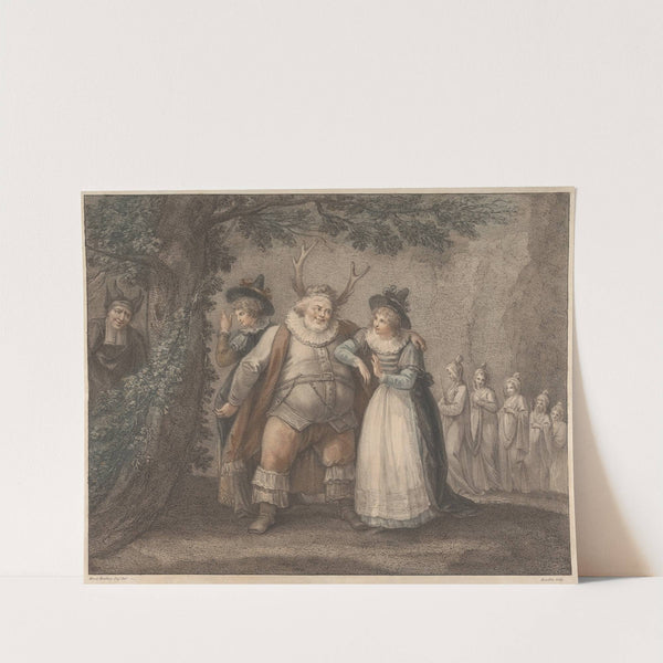 Falstaff at Hern’s Oak – ‘Merry Wives of Windsor,’ Act V, Scene V (1793) by Henry William Bunbury