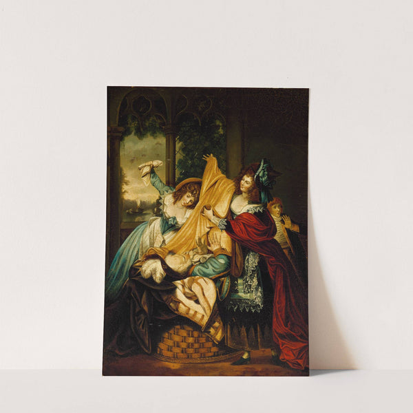 Falstaff hiding in the buckbasket by Matthew William Peters