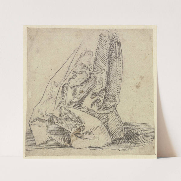 Faltenstudie nach hängendem Stoff by Hans Brosamer