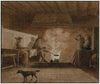 Familie rond de keukenhaard