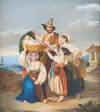 Familiy Of Sheperds On A Hill