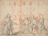 Family Group Kneeling Before a Street Shrine