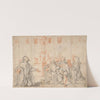 Family Group Kneeling Before a Street Shrine by Ventura Salimbeni
