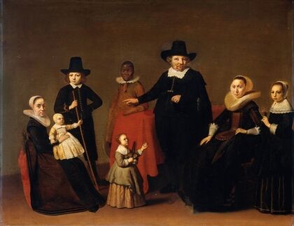 Family Group with a black Man