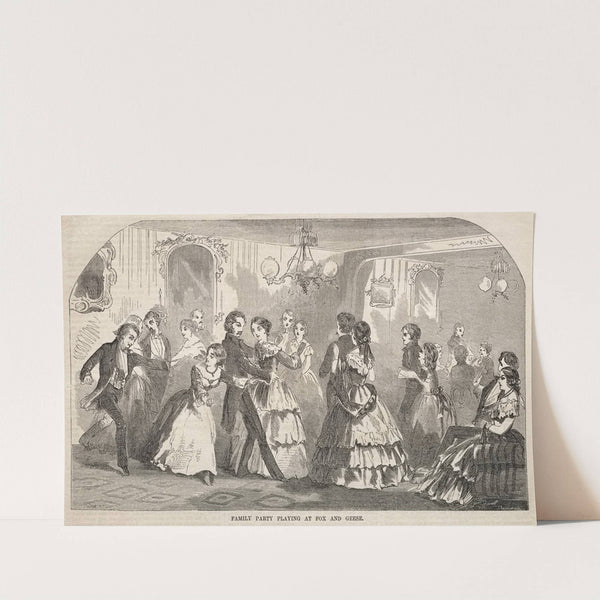 Family Party Playing at Fox and Geese (1857) by Winslow Homer