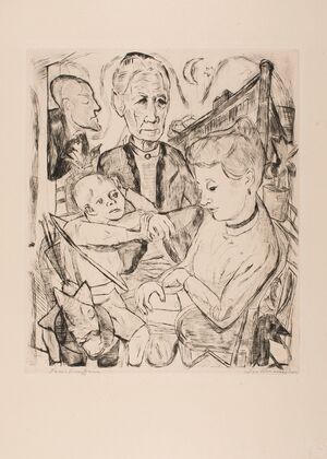 Family Scene (Beckmann Family), plate 2 from the portfolio ‘Faces’ (1918)