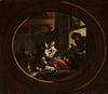 Family scene in an interior