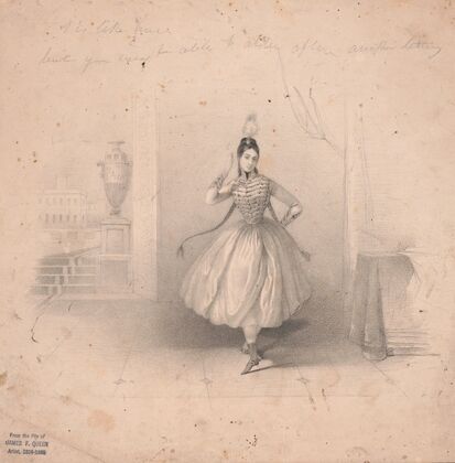 Fanny Elssler music sheet cover (1840-1842)