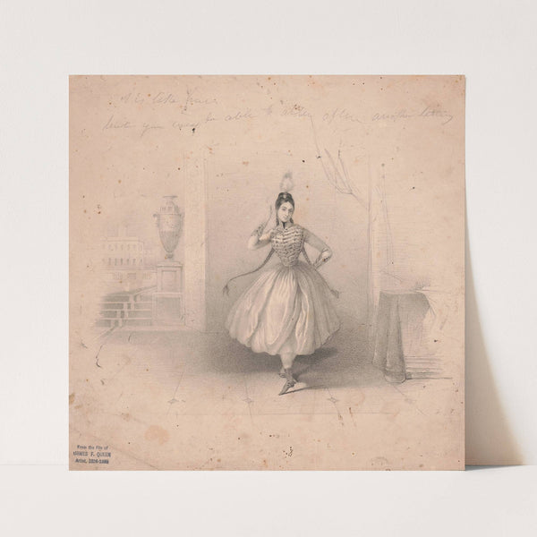 Fanny Elssler music sheet cover (1840-1842) by James Fuller Queen