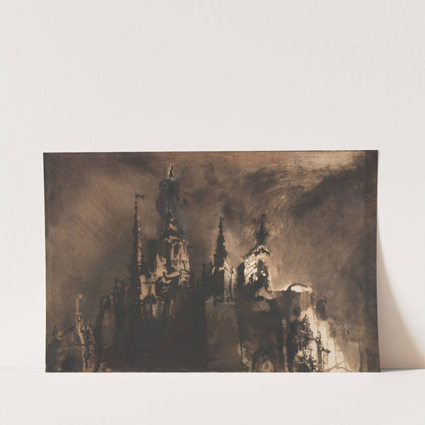 Fantastic Castle at Twilight by Victor Hugo