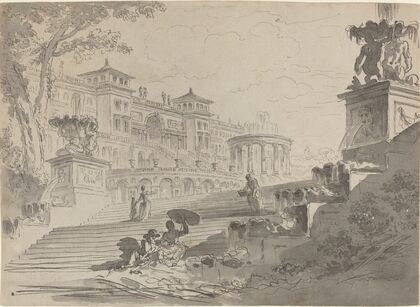 Fantasy on the Villa Medici with Fountains