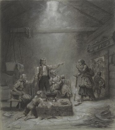 Fantefølge i en bondestue (1852)