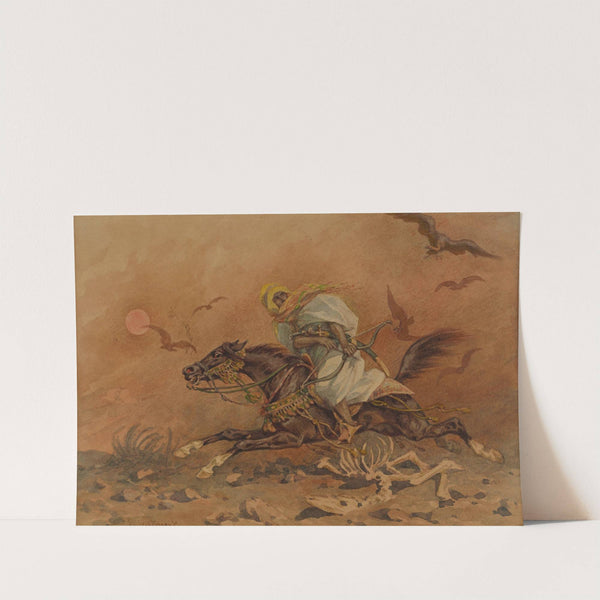 Faris galloping on a horse (1892) by Juliusz Kossak