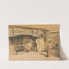 Farm House Kitchen at Brackham in Surrey by Thomas Uwins