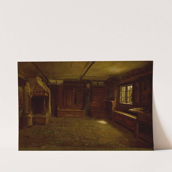 Farm Interior (1852) by Adolph Tidemand