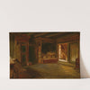 Farm Interior from Sandak (1857) by Adolph Tidemand