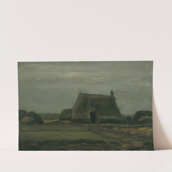 Farm with stacks of peat (1883) by Vincent van Gogh