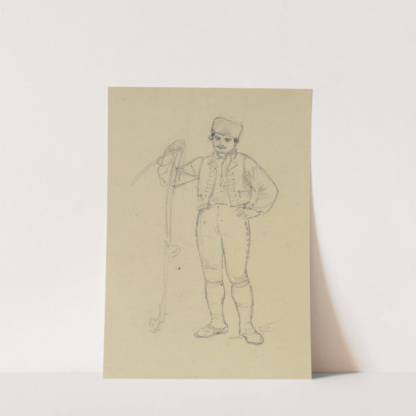 Farmer with a fur cap. by Jakob Becker