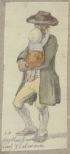 Farmer with child on his arm
