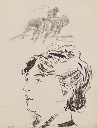 Farmer with Horses Span, Marie Colombier