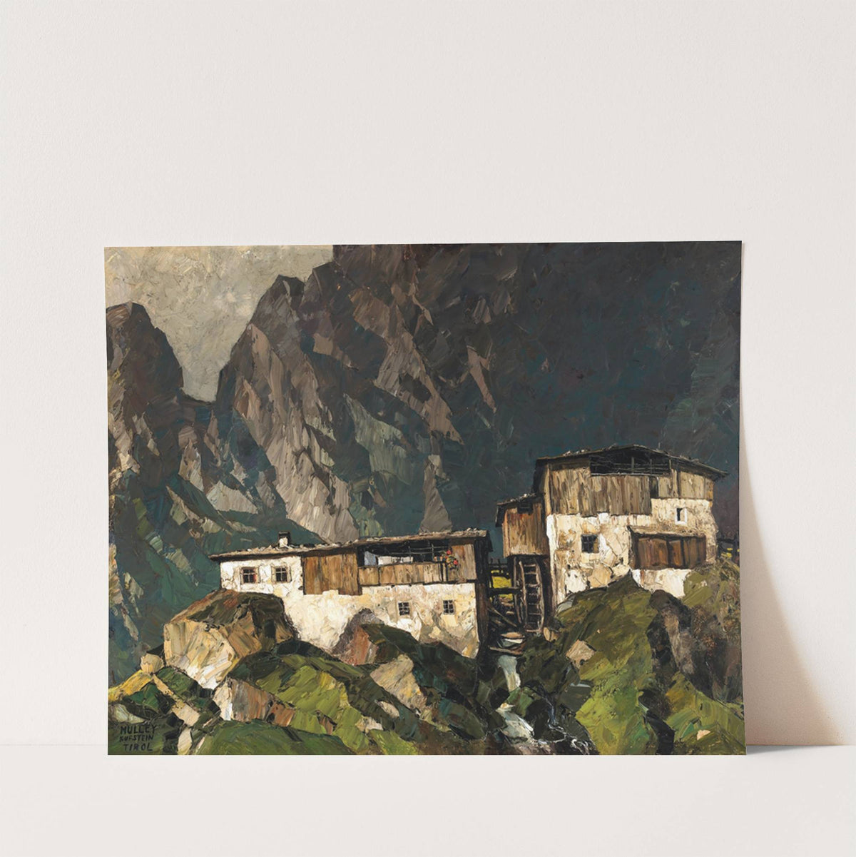 Farmhouse with mill by Oskar Mulley