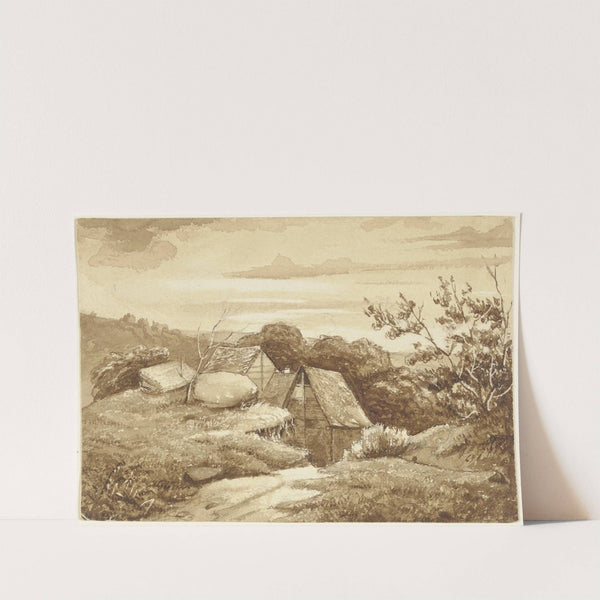Farmstead in a landscape by Jakob Becker