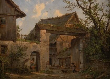 Farmstead in spring