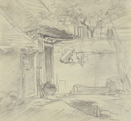 Farmstead with watering can