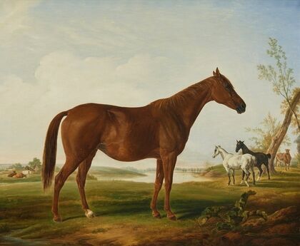 Fashion in a Landscape with Horses Beyond (1855)