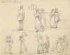 Fashionable Men and Women Promenading (1827)