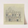 Fassade der Scuola Grande di San Marco in Venedig (1850) by Friedrich Wilhelm Ludwig